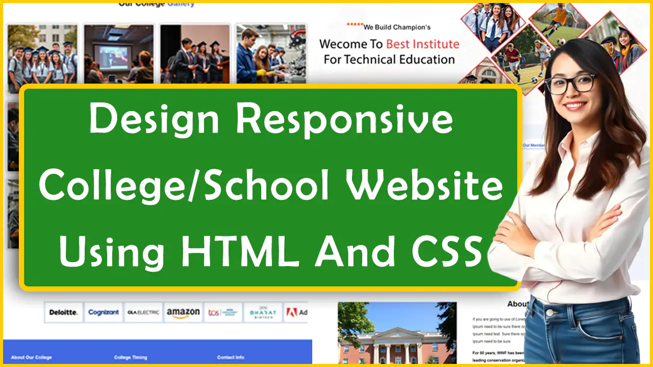 how to create college website using html and css