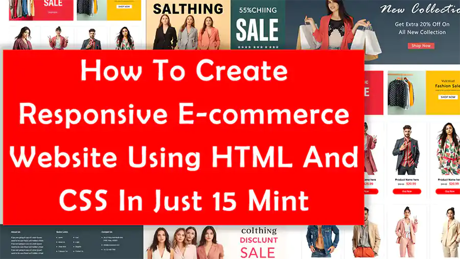 How to create ecommerce website using html and css