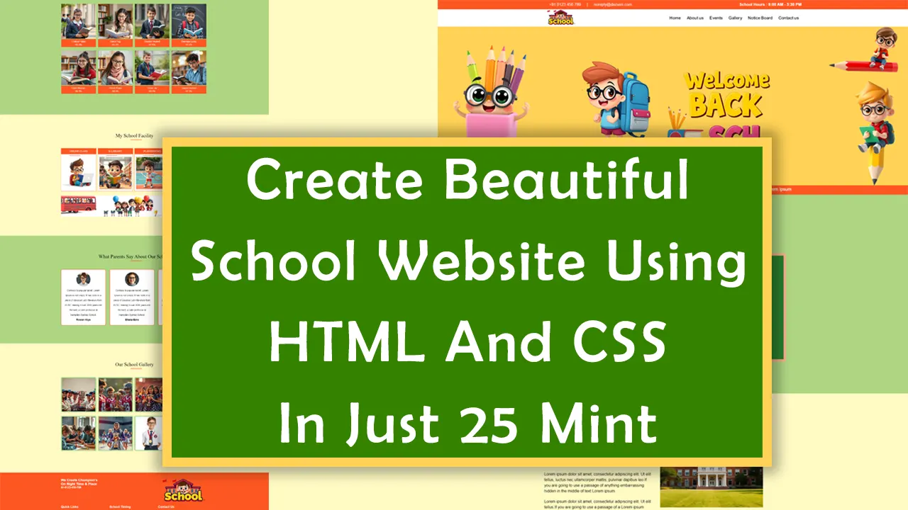 How To Create A School Website Using HTML And CSS